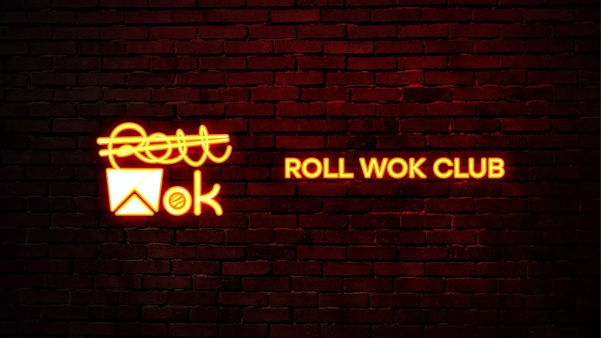 Разработка интерьерной вывески суши-бара «Roll Wok Club» в Коммунаре