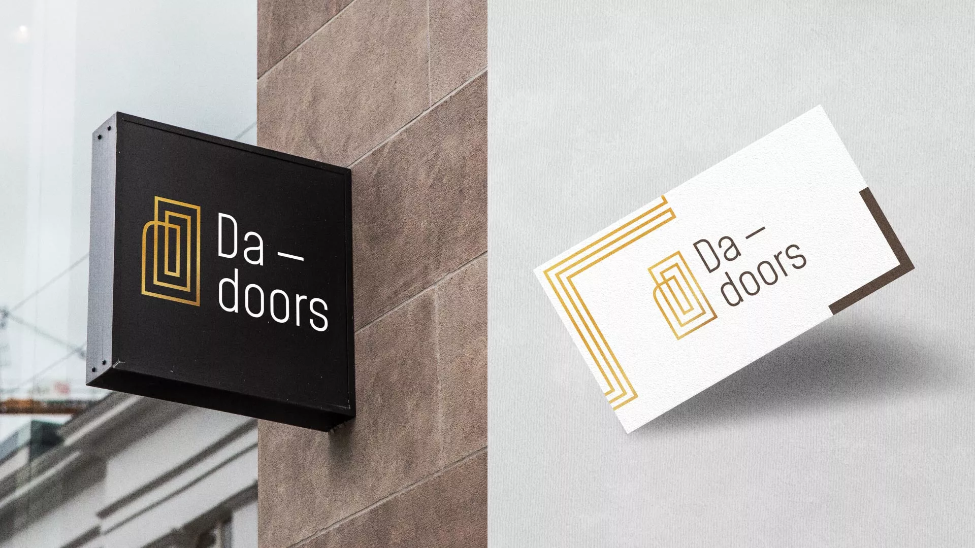 Разработка логотипа для компании «DA-DOORS» в Коммунаре